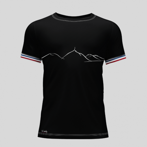 T-shirt de sport Made In France : L'Auvergnat Noir (H)